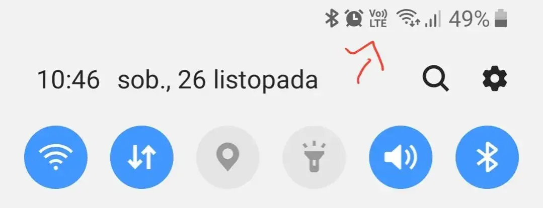 VoLTE ikona telefon z 4G