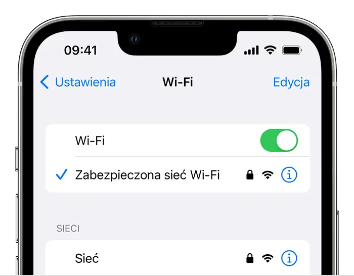 ios 16 hasło wifi ustawienia