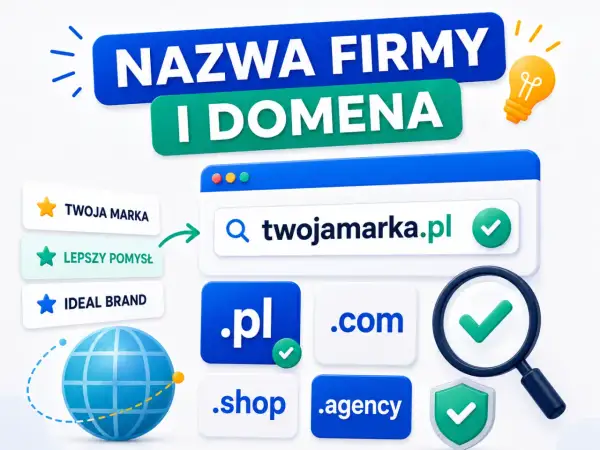 Wybierz domenę dla swojej firmy! Znajdź idealną nazwę i rozszerzenie, np. .pl, .com, .shop. To klucz do Twojej marki online.